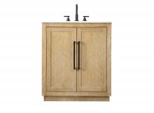 Elegant VF29030LO - 30 inch Single Bathroom Vanity in Linen Oak