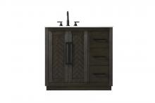 Elegant VF29036CO - 36 inch Single Bathroom Vanity in Chocolate Oak