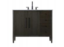 Elegant VF29642CO - 42 inch Single Bathroom Vanity in Chocolate Oak