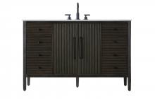 Elegant VF29654CO - 54 inch Single Bathroom Vanity inChocolate Oak