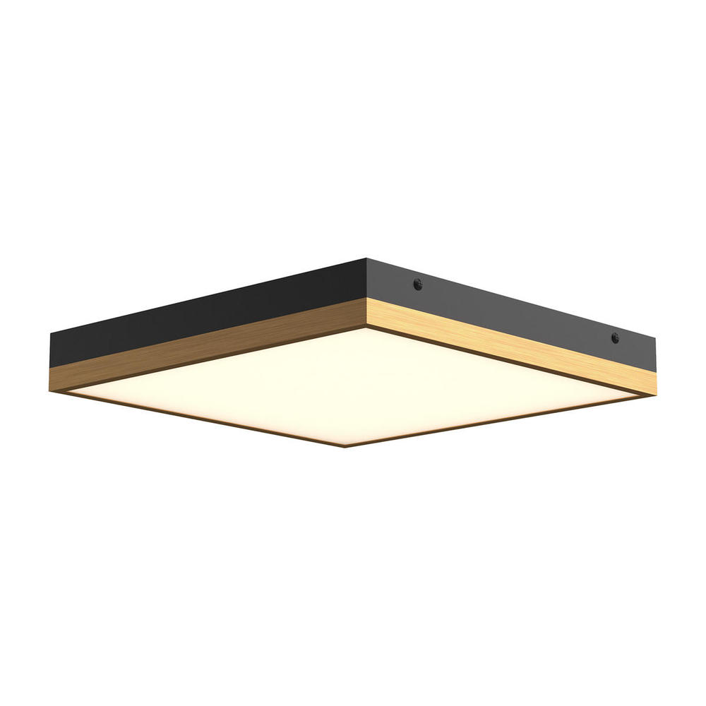 Sydney 14-in Aged Gold/Matte Black LED Flush Mount