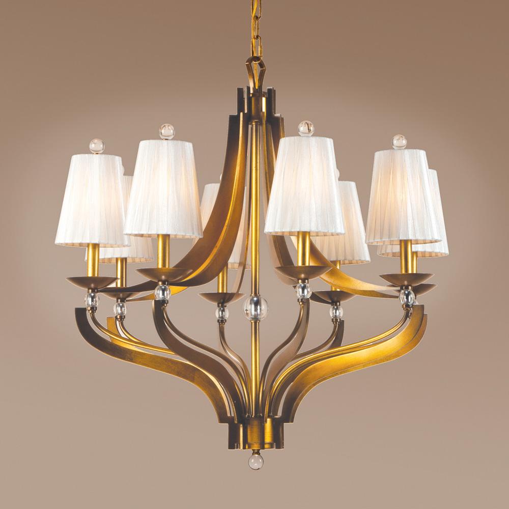 Eight Light Bronze Up Chandelier