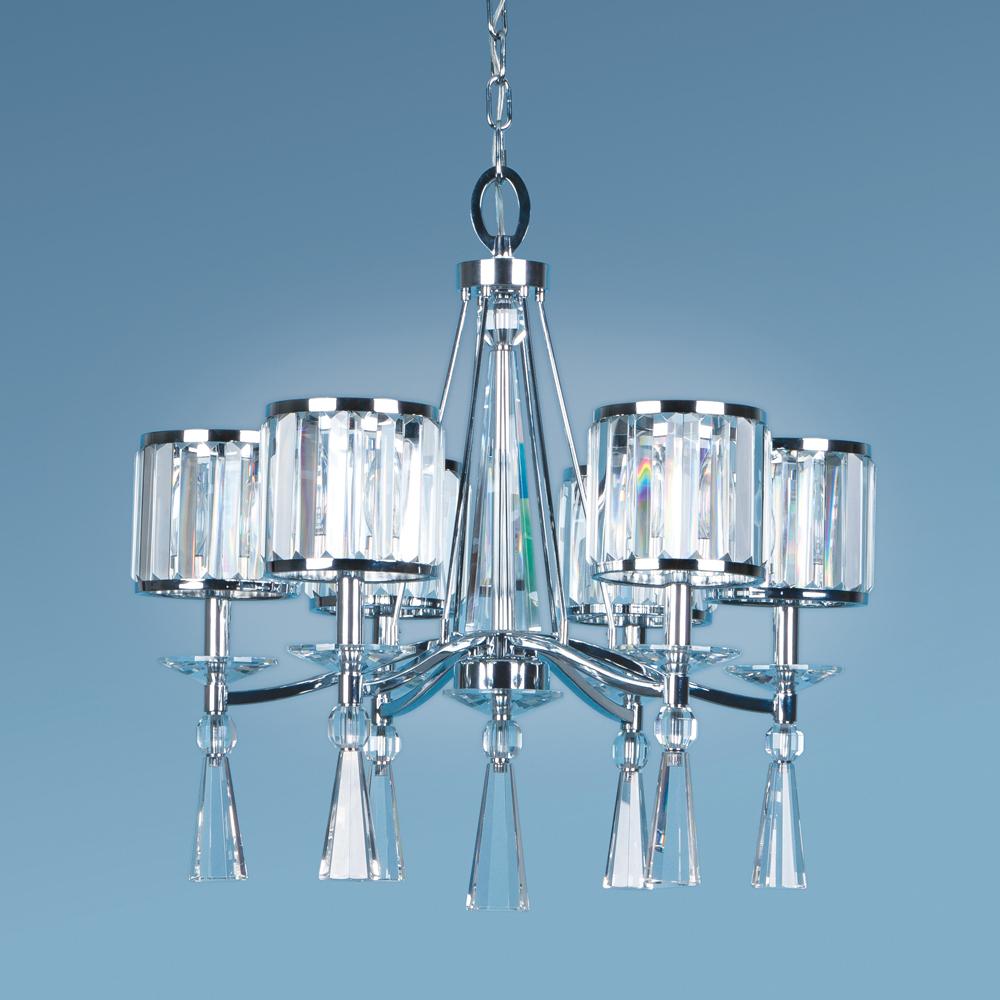 Six Light Chrome Up Chandelier