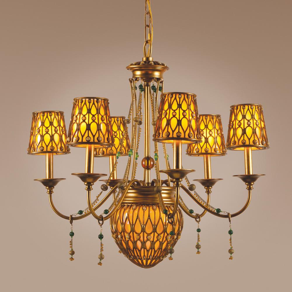 Seven Light Gold Up Chandelier