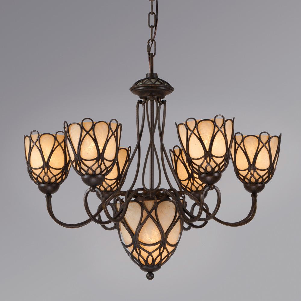 Seven Light Black Up Chandelier