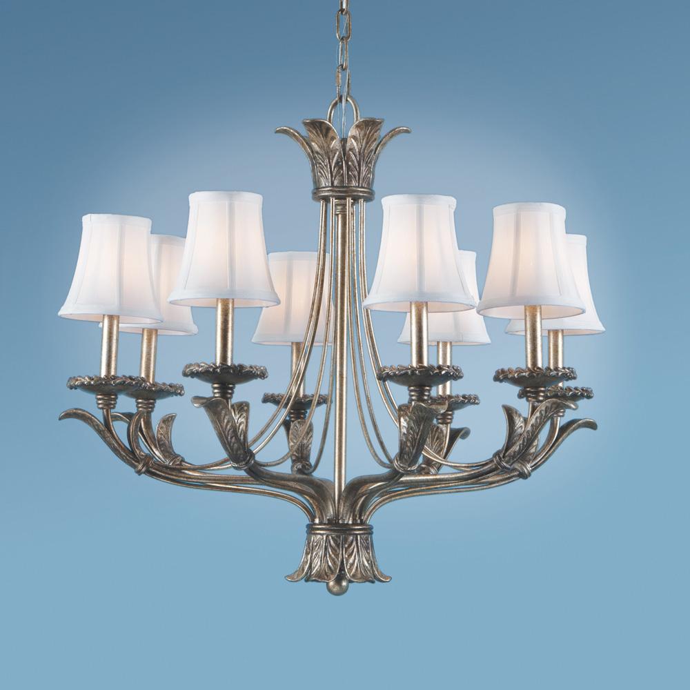 Eight Light Silver Up Chandelier