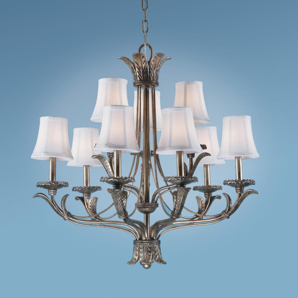 Nine Light Silver Up Chandelier