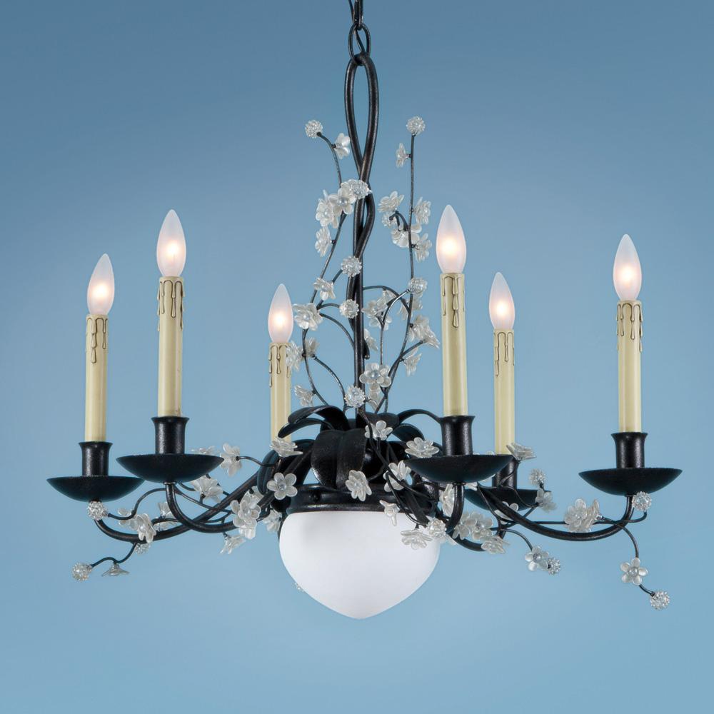 Seven Light Black Up Chandelier