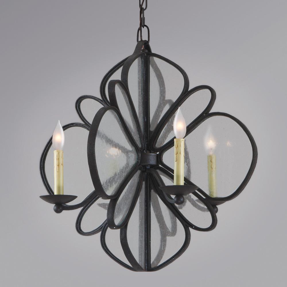 Four Light Rust Up Chandelier