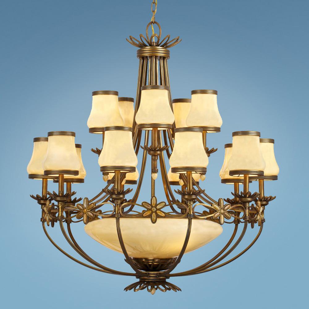 Nineteen Light Gold Up Chandelier