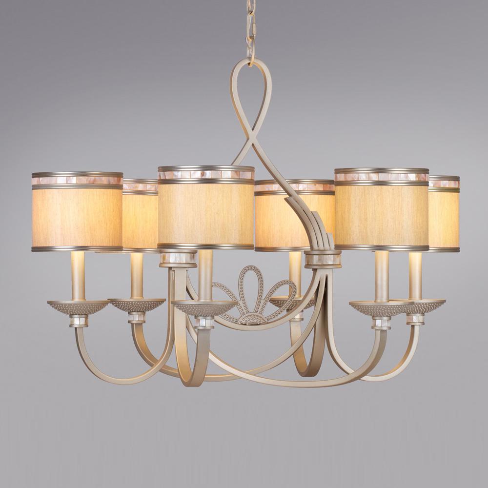 Six Light Silver Up Chandelier