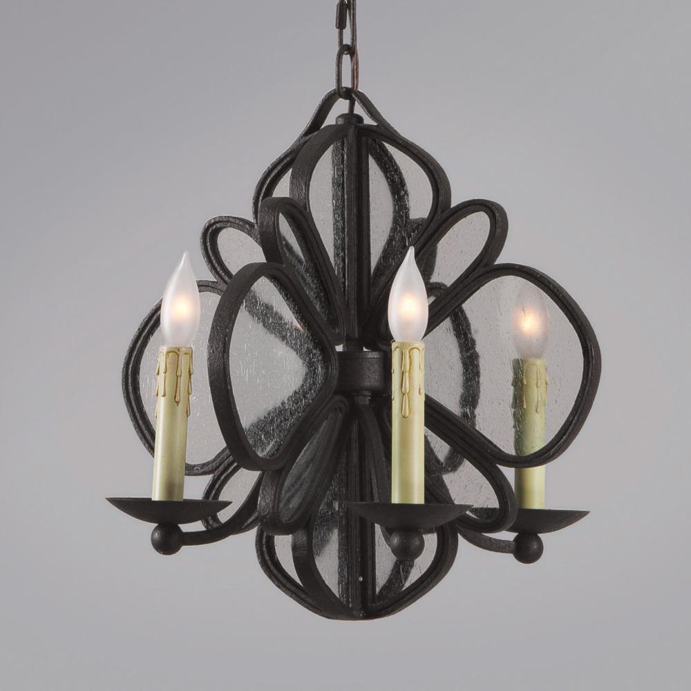 Four Light Rust Up Mini Chandelier