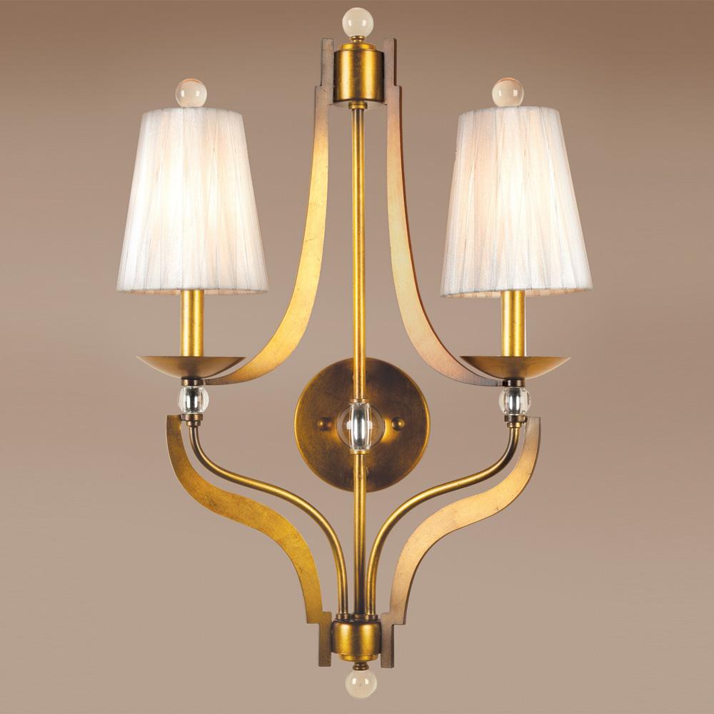 Two Light Bronze Wall Light