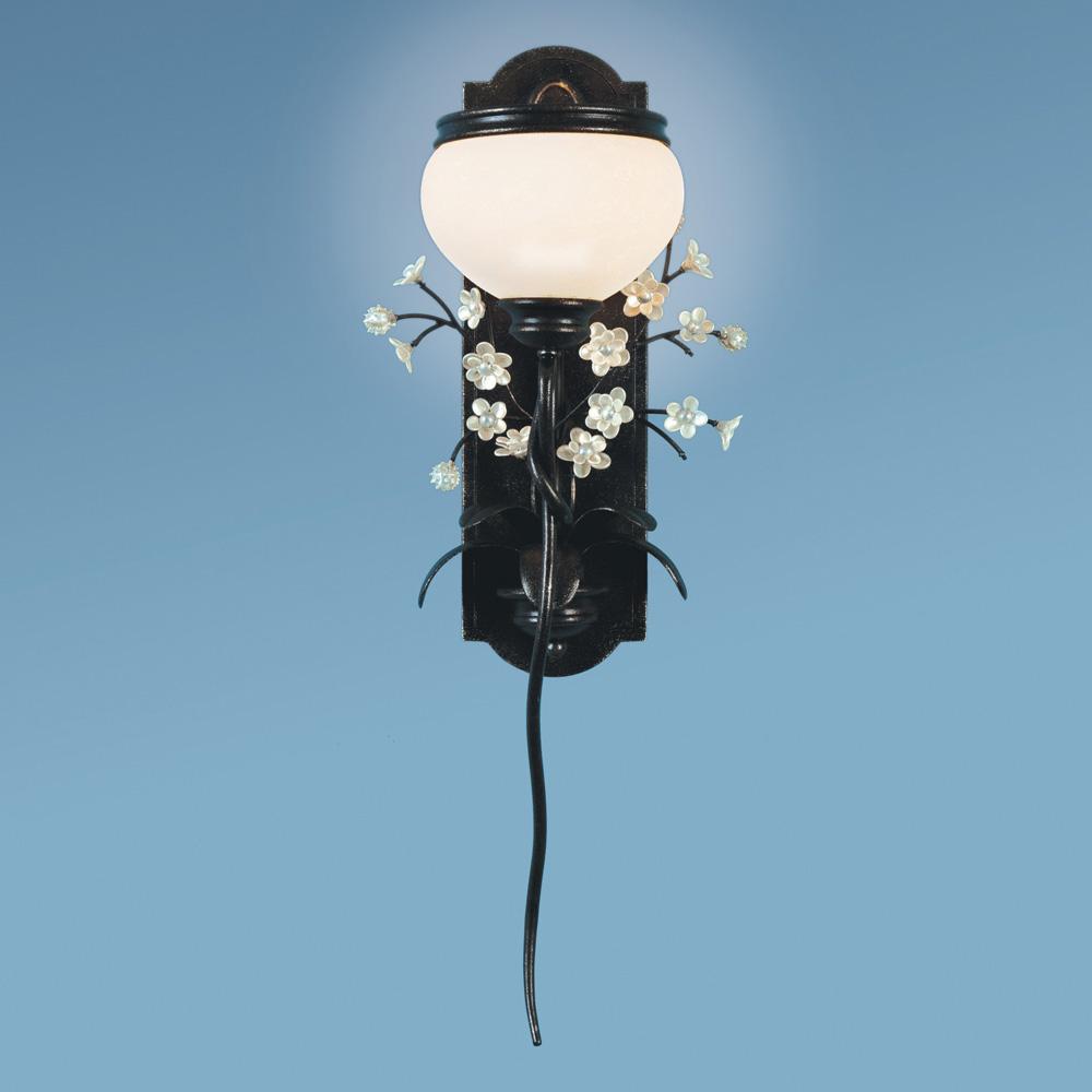 One Light Black Wall Light