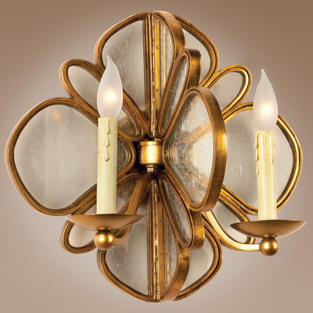 Two Light Gold Wall Light