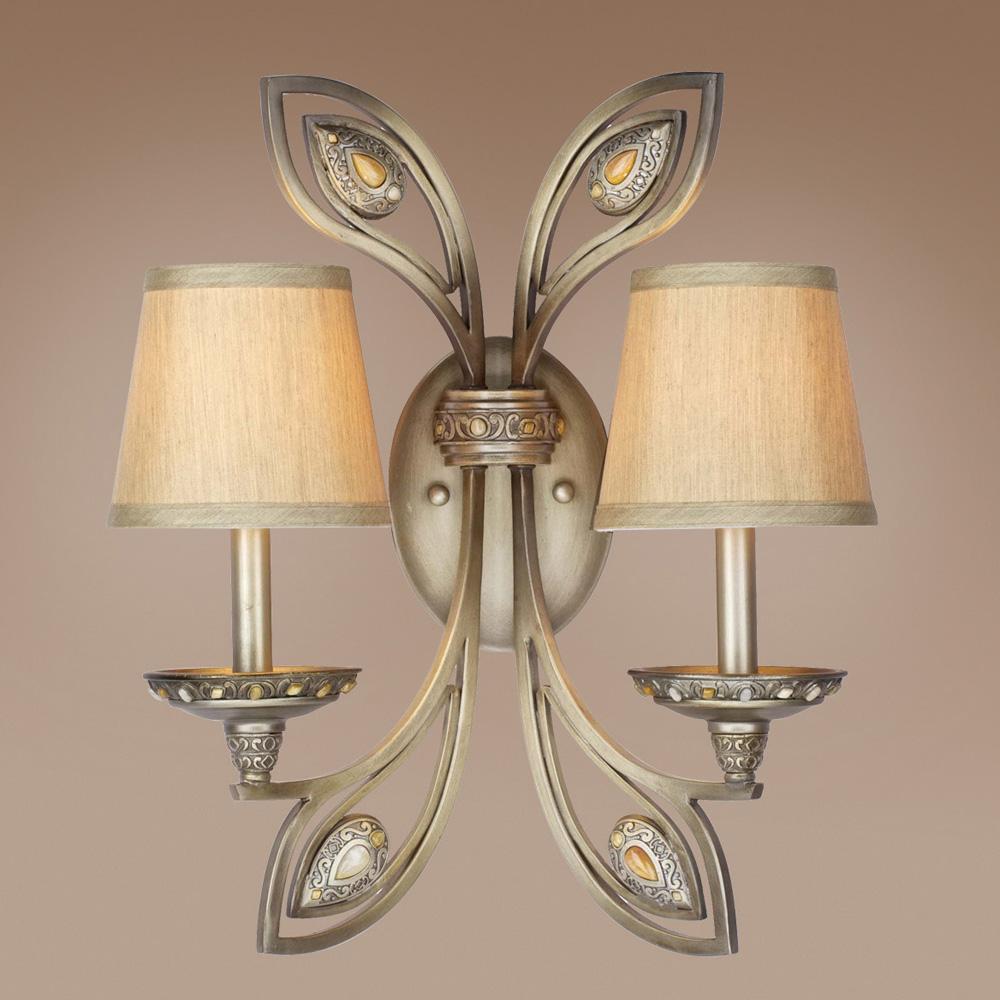 Two Light Gold Wall Light