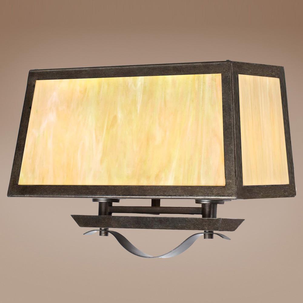 Two Light Black Wall Light