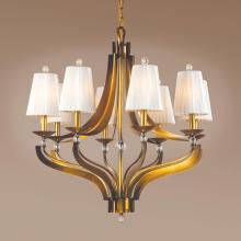 Authenticity 10-0002-08-05 - Eight Light Bronze Up Chandelier