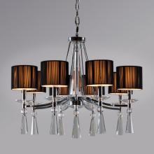 Authenticity 10-0012-08-06 - Eight Light Chrome Drum Shade Chandelier