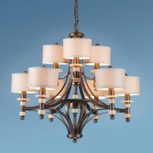 Authenticity 10-0018-09-11 - Nine Light Brown Up Chandelier