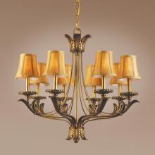 Authenticity 10-0029-08-03 - Eight Light Gold Up Chandelier