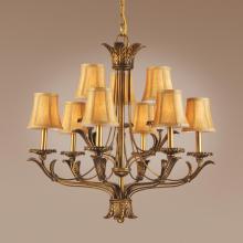 Authenticity 10-0030-09-03 - Nine Light Gold Up Chandelier