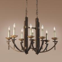 Authenticity 10-0037-08-09 - Eight Light Bronze Up Chandelier