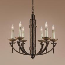 Authenticity 10-0039-06-09 - Six Light Bronze Up Chandelier