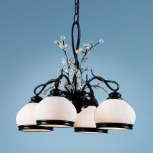 Authenticity 10-0040-04-01 - Four Light Black Down Chandelier