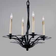 Authenticity 10-0043-04-10 - Four Light Black Up Chandelier