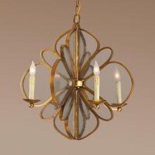 Authenticity 10-0046-04-03 - Four Light Gold Up Chandelier