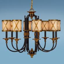 Authenticity 10-0052-08-14 - Eight Light Black Drum Shade Chandelier