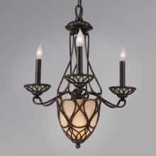 Authenticity 15-0007-04-07 - Four Light Black Up Mini Chandelier