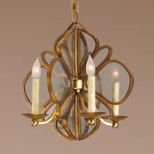 Authenticity 15-0010-04-03 - Four Light Gold Up Mini Chandelier