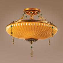 Authenticity 30-0003-03-03 - Three Light Gold Bowl Semi-Flush Mount