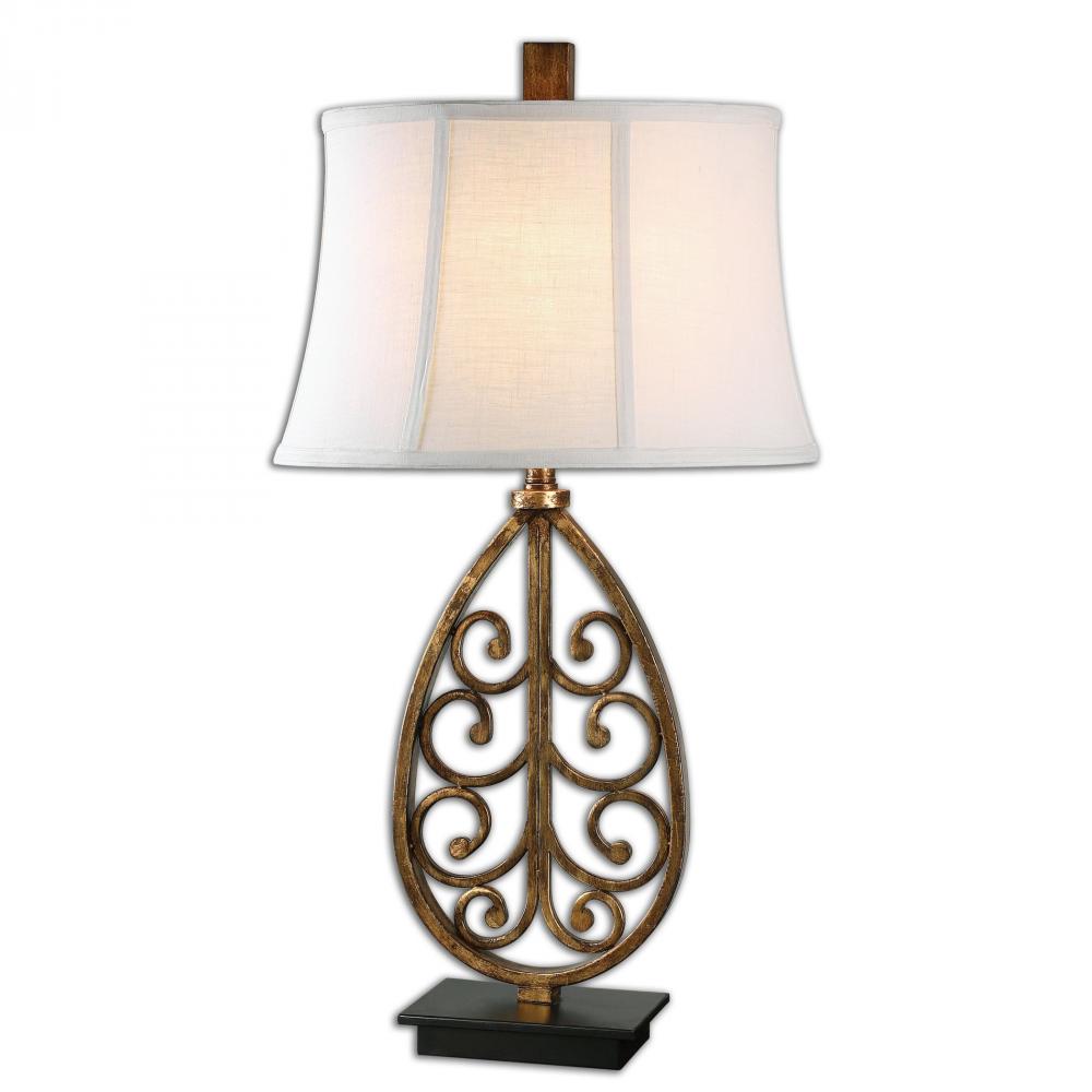 Uttermost Rivergaro Gold Leaf Table Lamp