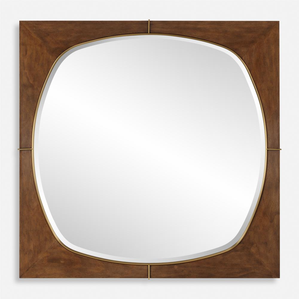 Garonne Square Walnut Mirror