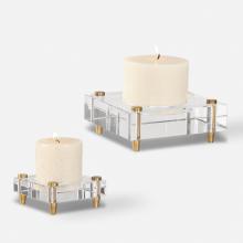 Uttermost 18643 - Claire Crystal Block Candleholders, S/2