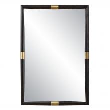 Uttermost 08217 - Uttermost Larkin Dark Wood & Brass Mirror