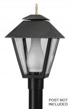 Wave Lighting 112-BK - COLONIAL POST LANTERN BLACK W/CLEAR BEVELED LENS