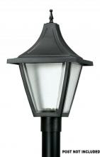 Wave Lighting 610-BK - VANGUARD POST LANTERN BLACK W/CLEAR BEVELED LENS