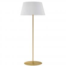 Dainolite GTC-R631F-AGB-WH - 1 Light Incandescent Round Base Floor Lamp Aged Brass with White Shade