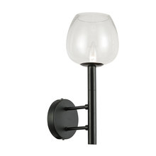 Dainolite NOR-91W-MB-CLR - 1 Light Incandescent Wall Sconce, Matte Black w/ Clear Glass