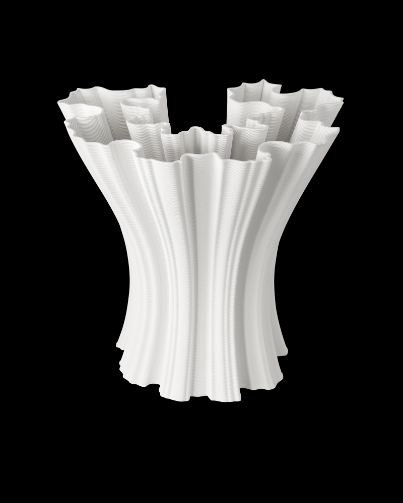 Godet White Vase