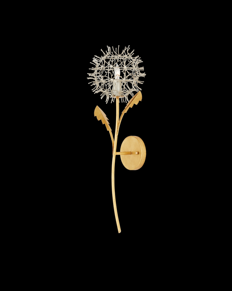 Dandelion Silver & Gold Wall Sconce