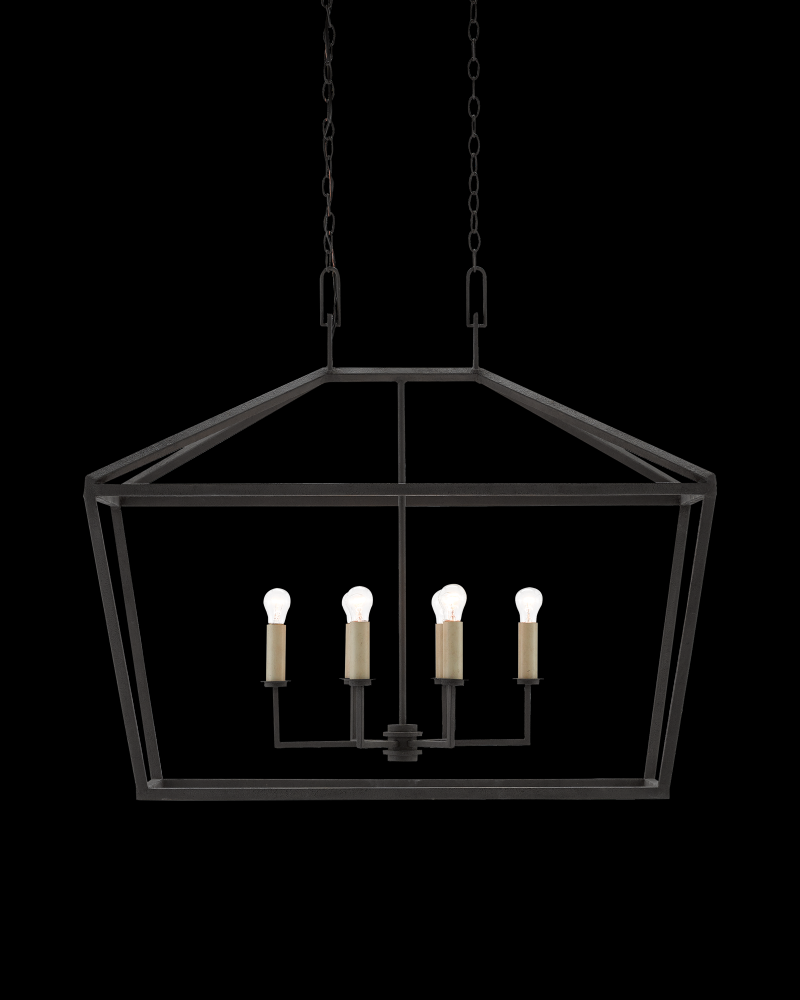 Denison Rectangular Black Lantern