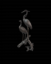 Currey 1200-0913 - Herons on Branch Bronze